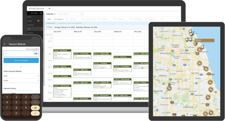 ServiceBridge payment schedule and tracking interface
